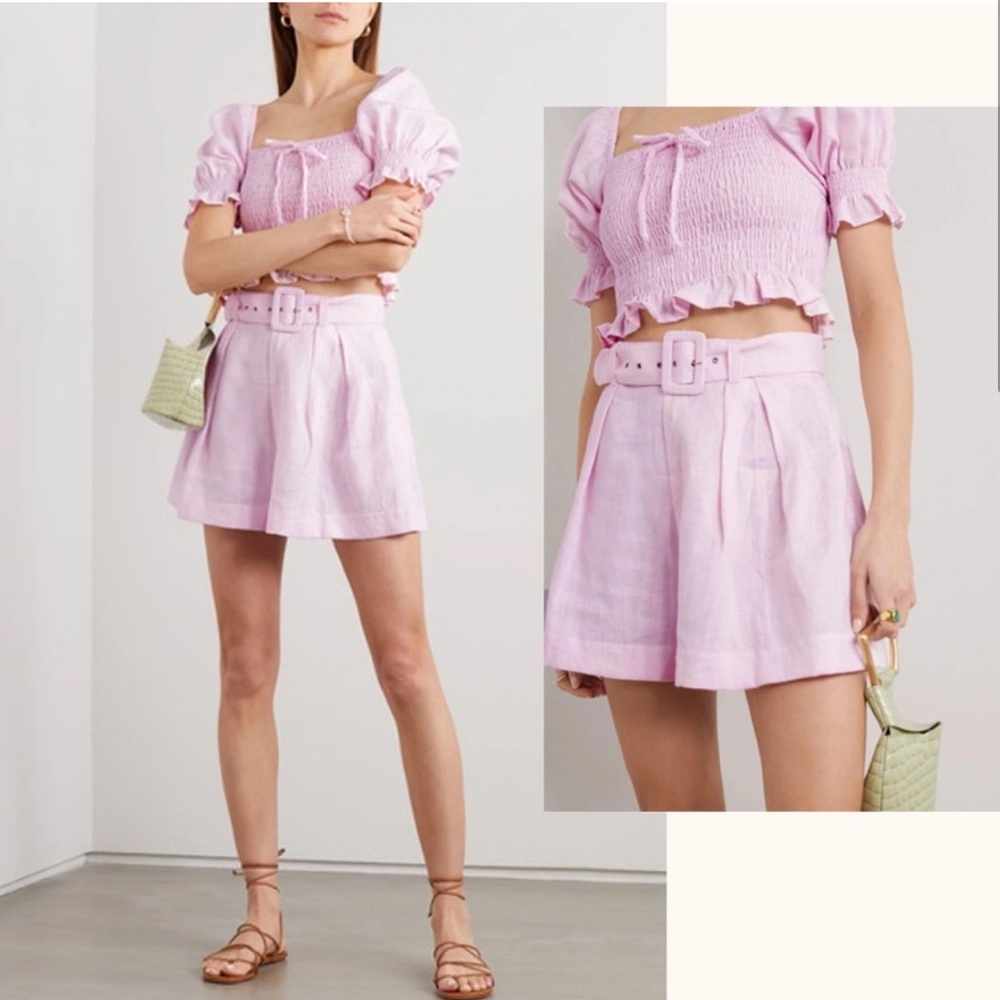 Faithfull the Brand Lenora Linen Top and Priscilla Linen Shorts